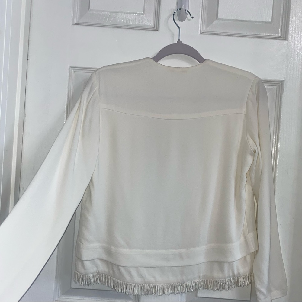 Ella Moss open lightweight jacket with fringe hem women’s small - Picture 10 of 12